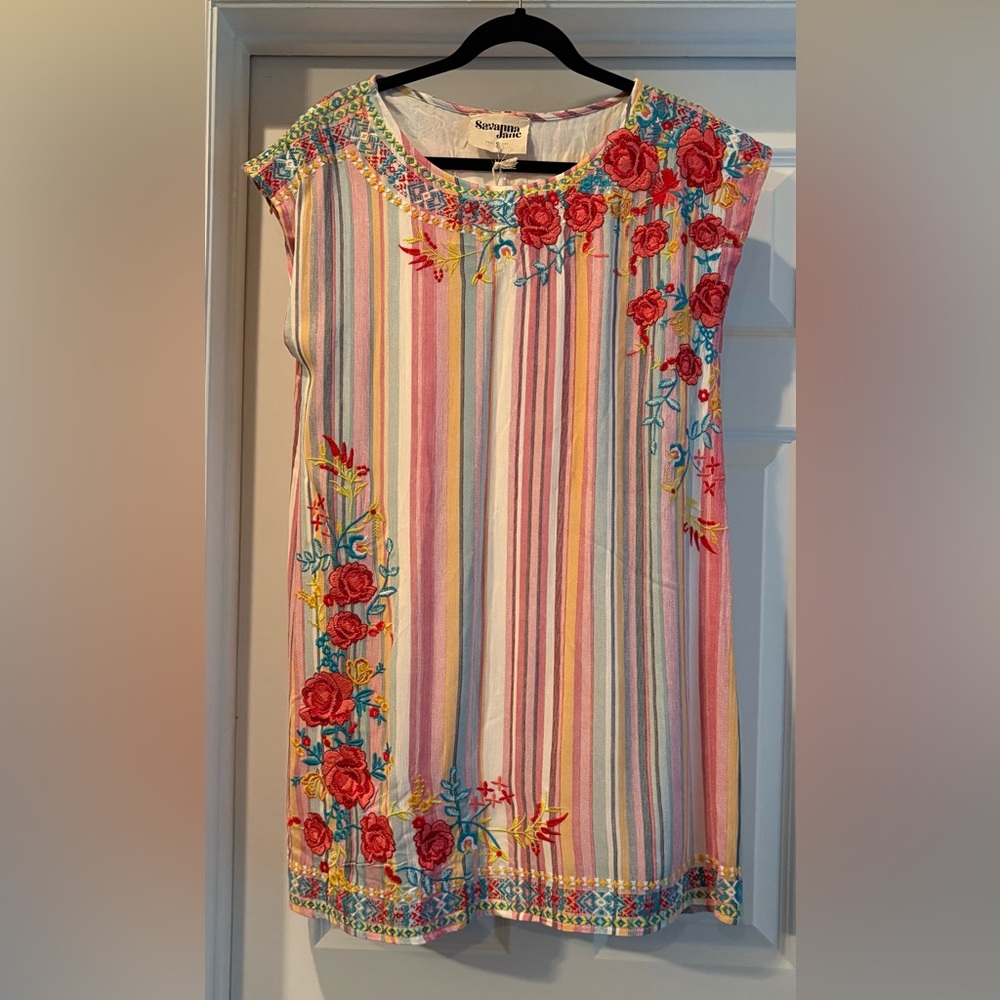 Savanna Jane Multicolor Embroidered Dress